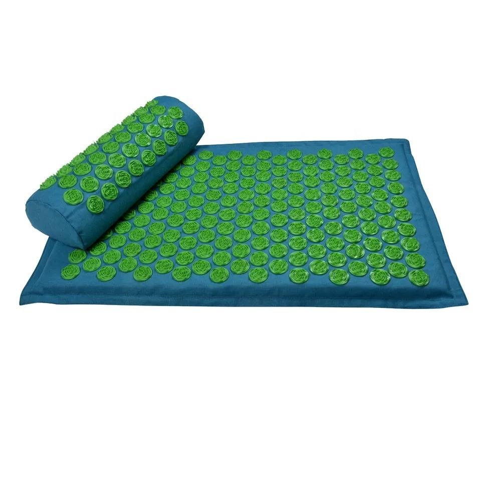 Natural Linen ECO Friendly Coconut Plastic Spikes Yoga Massage Shakti Mat Reflexology Acupressure Mat - Image 2