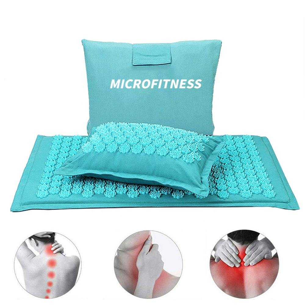 Natural Linen ECO Friendly Coconut Plastic Spikes Yoga Massage Shakti Mat Reflexology Acupressure Mat - Image 3