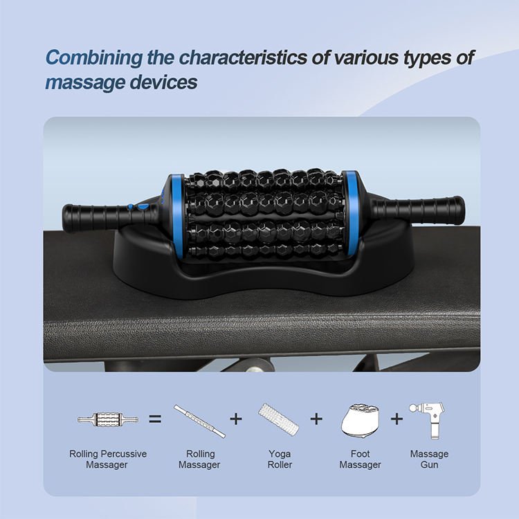 Cordless Rolling Percussive Massager Body Massage Roller Stick With 5 Levels of Intensity for Deep Tissue and Relax Muscles - Image 3