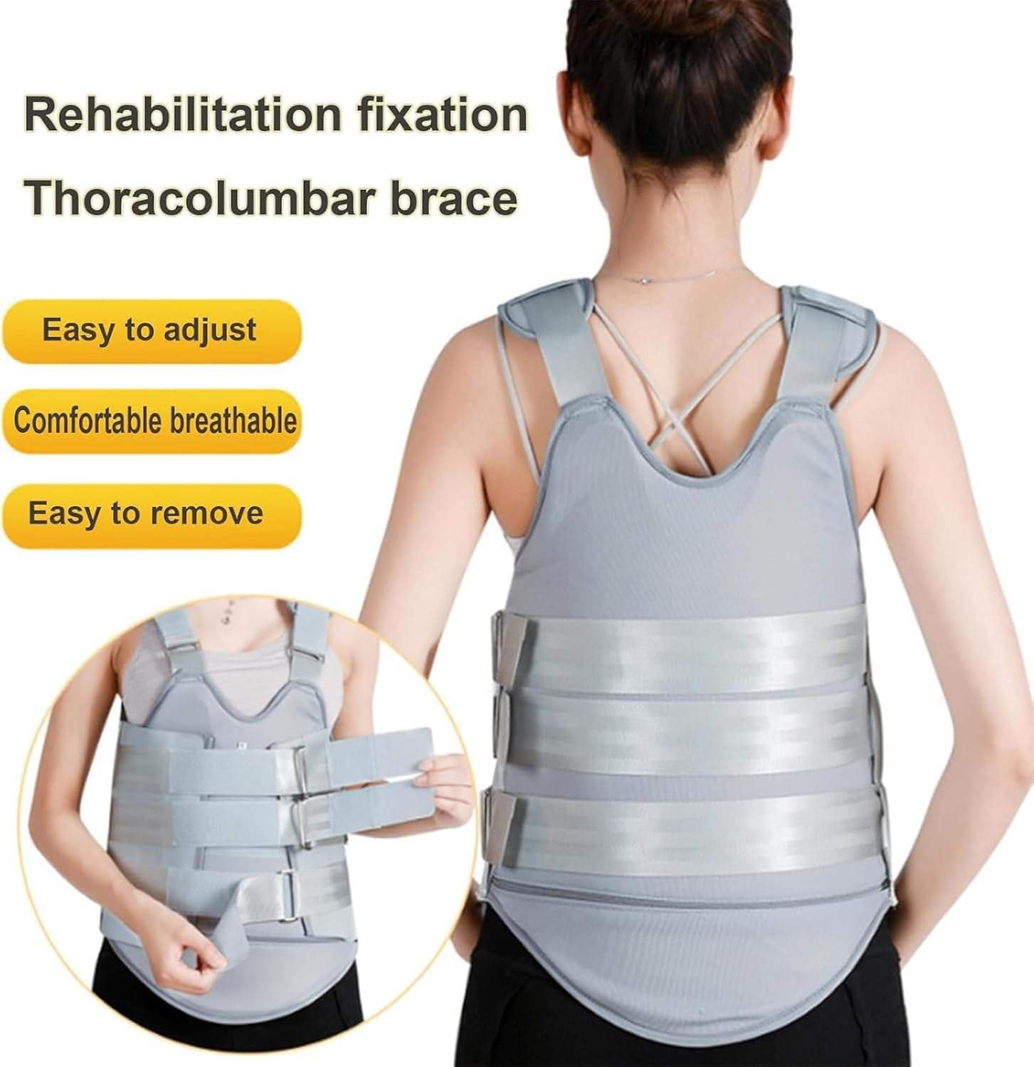 Medical Fixed Brace Manufacturer Adjustable Lumbar Spine Orthosis Brace Scoliosis Posture Thoracolumbar Fixed Support Brace - Image 3