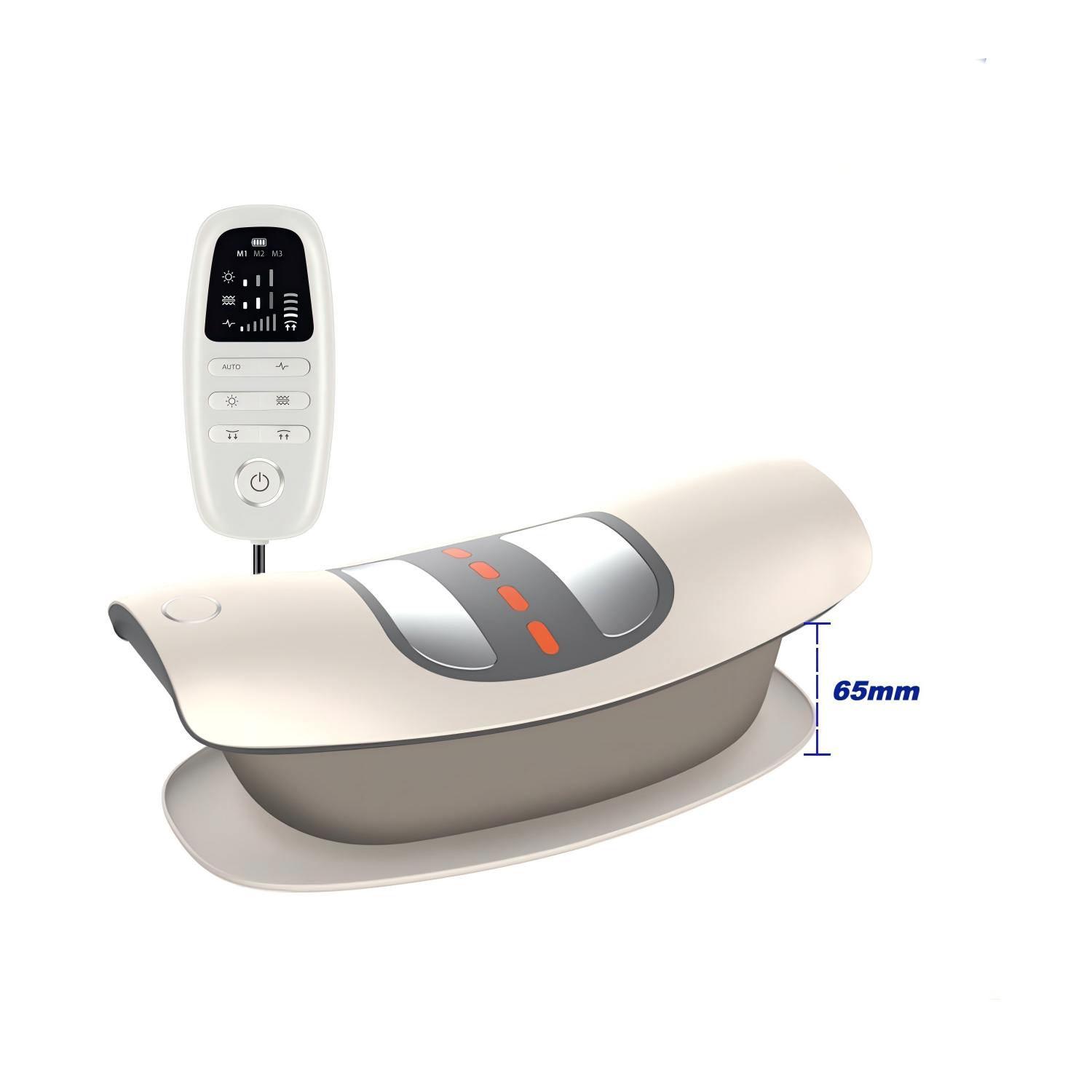JMK Smart Vibration Spine Traction Support Back Massage Machine Adjustable Airbag Stretcher Electric EMS Lumbar Waist Massager - Image 2