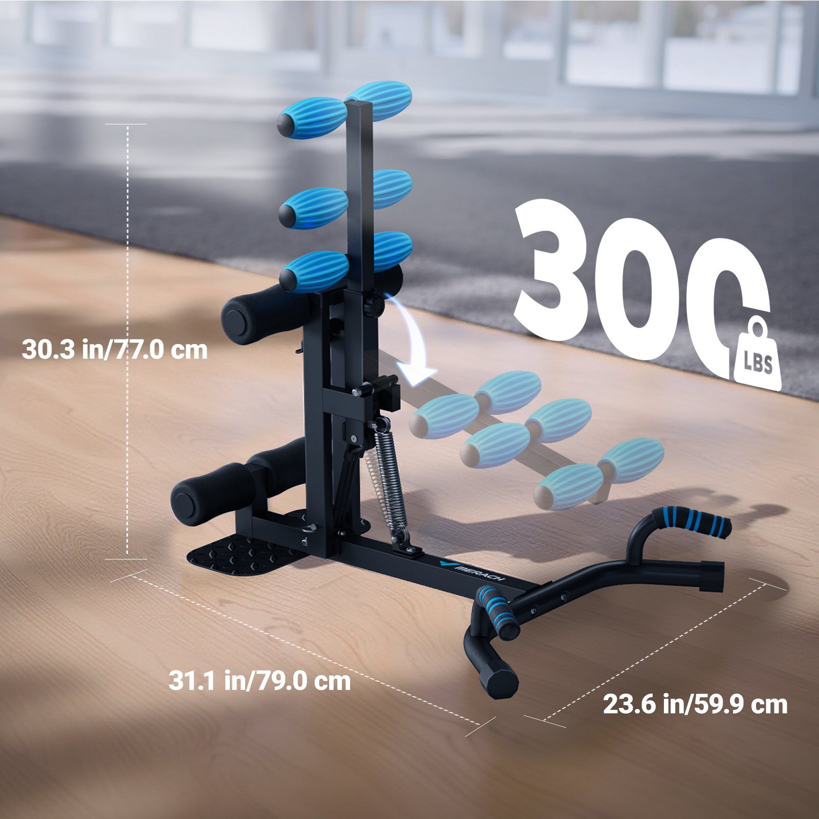 MERACH Adjustable Glutes Trainer & Deep Squat Machine - Core Leg Strengthener for Gym Workouts - Image 4