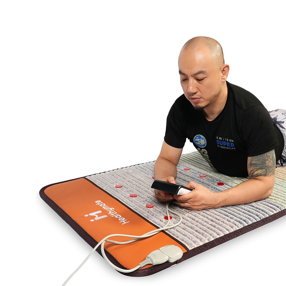 Healthymate Far Infrared PEMF Crystal Matschumann Frequency Needles Electric Heating Massager EMS Mattress Pads